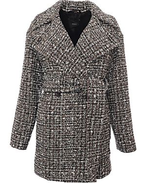 JOSEPH Clery Wool Tweed Short Coat - Black