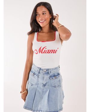 Pink Vanilla Miami Bow Vest - Blue