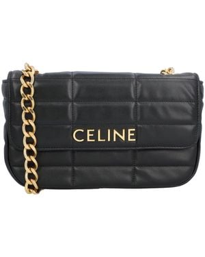 Celine Celine Chain Shoulder Bag Matelasse Monochrome - Black