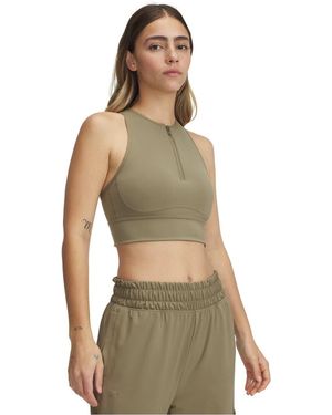 Under Armour Meridian Zip Neck Slim Fit Tank - Green