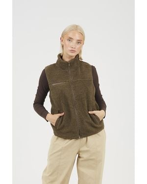 Brave Soul Zip Through Fleece Gilet - Grey