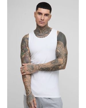 BoohooMAN Tall Muscle Fit Undershirt - White