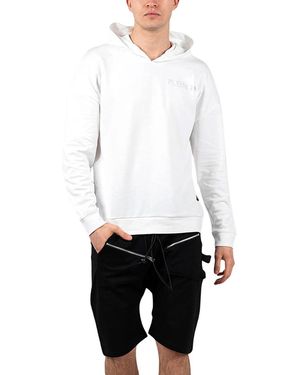 Philipp Plein Philipp Block Logo On Chest Hoodie Cotton - White