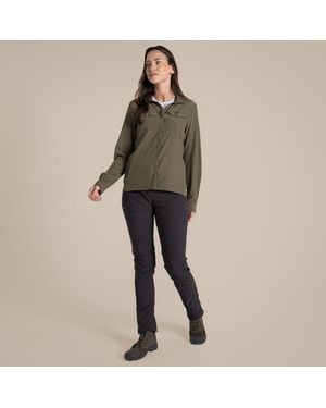 Craghoppers Ladies Nosilife Pro Iii Long-Sleeved Shirt (Wild) - Green