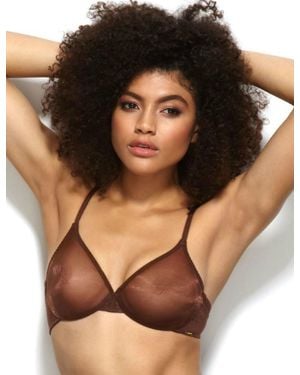 Gossard Glossies Sheer Moulded Bra - Brown