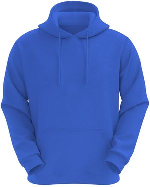 VR2 Denim Plain Hoodie Long Sleeve Pullover - Blue