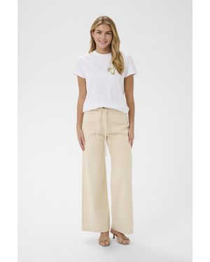 Saint Tropez T-Shirt Reecesz T-Shirt Regular Fit - Naturel