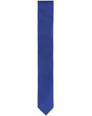 Calvin Klein Dotted Silk Tie - Blue
