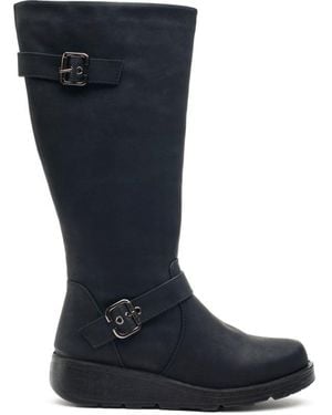 SOLESISTER Mery Wide Fit Boots - Blue
