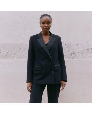 Albaray Tuxedo Double Breasted Jacket - Black