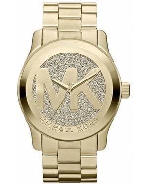 Michael Kors Runway Mk5706 45Mm Ladies Watch Stainless Steel - Metallic