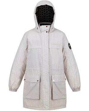 Regatta Ladies Christian Lacroix Cailar Pearl Longline Waterproof Jacket - Grey