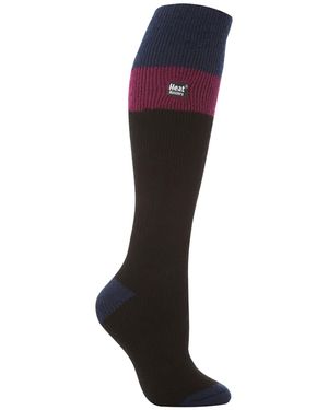 Heat Holders Ladies 2.3 Tog Extra Long Knee High Skiing Thermal Ski Socks - Black