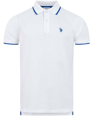 U.S. POLO ASSN. Poloshirt Van Katoen Met Contrastdetails - Wit