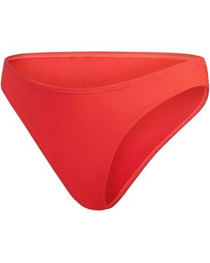 Speedo Solid Patterned Snug Fit Swim Brief - Red