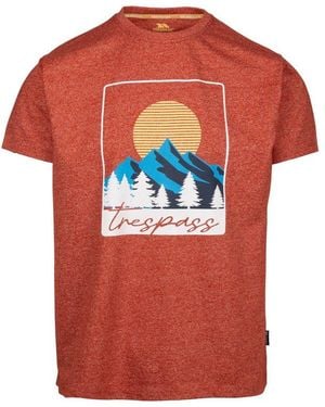 Trespass Idukki T-Shirt (Burnt) - Red