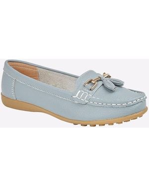 Boulevard Camila Tassle Loafers - Blue