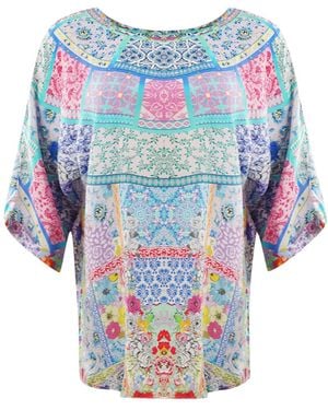 Inoa Martinique 12004 Multicoloured Silk Fish Top - Blue