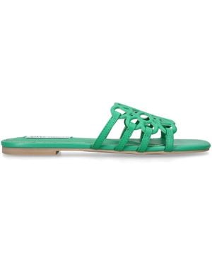 Steve Madden Leather Lotus Sandals - Green