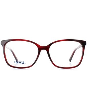 INVU Square Transparent Burgundy B4107 - Brown