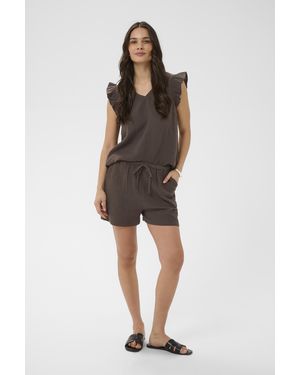 Kaffe Short Kavafla Short Casual Fit - Bruin