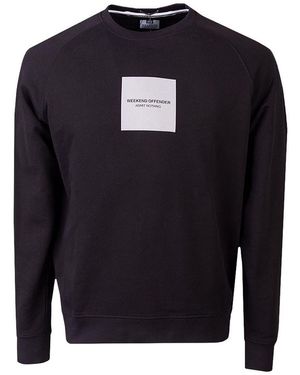 Weekend Offender Woan Reflecterende Zwarte Sweater - Blauw