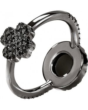 Folli Follie 3R18S042Kkk-54 Ladies Ring - Black
