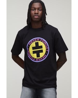 BoohooMAN Regular Take That Never Forget License Print T-Shirt - Black