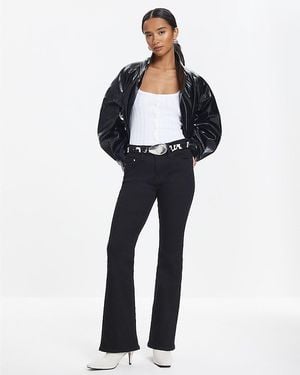 River Island Flared Jeans Petite Mid Rise Cotton - Blue