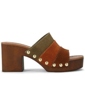 Carvela Kurt Geiger Suede Settanta Mule Mules - Brown