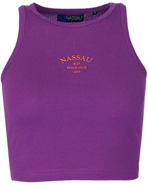 Nassau Beach Short Tanktop Nb231034 Nb Logo - Paars