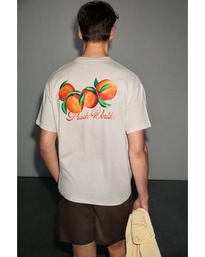 Grimelange Printed Crew Neck T-Shirt - Grey