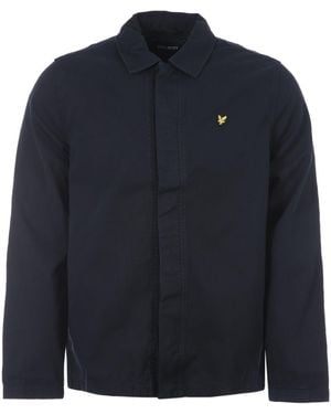 Lyle & Scott Washed Drill Overshirt Jacket Cotton - Blue