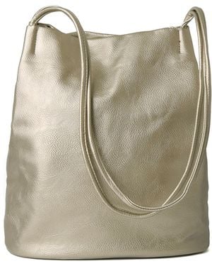 Woodland Leathers Tote Shoulder Bag - Natural