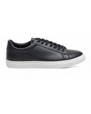 Antique Rogue Leather Trainer Trainer Shoes - Black