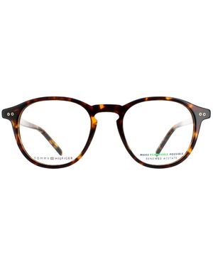 Tommy Hilfiger Round Havana Glasses - Brown