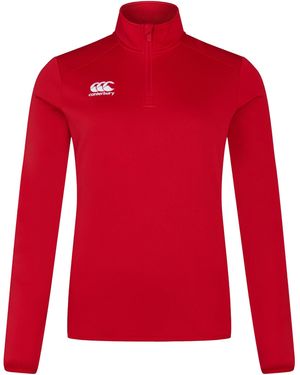 Canterbury Ladies Club Quarter Zip Training Midlayer (Flag) - Red