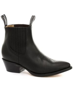 Grinders Western Ankle Boots- Maverick - Black
