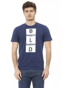Baldinini Bld Graphic Tee Short Sleeve Crew Neck Top - Blue