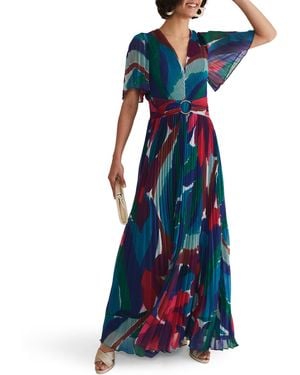Phase Eight Priscilla Printed Maxi Dress - Blue