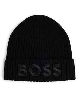 BOSS Accessories Logo Emed Lara Beanie - Black