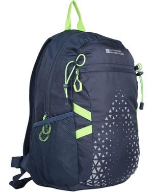 Mountain Warehouse 'Pursuit' Hydro Bag With Padded Airmesh Back Reflective Backpack - Blue