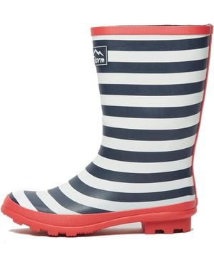 Peter Storm Waterproof Short Length Trim Wellies With Grippy Outsole - Blue