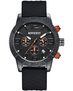 Breed Double Agent Chronograph Watch With Date - Black