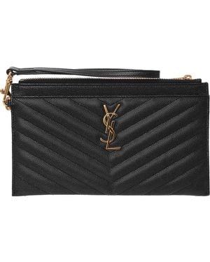 Saint Laurent Monogram Matelasse Slg - Black