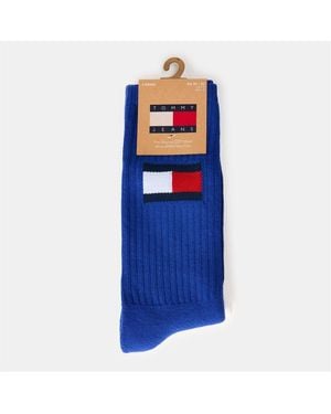 Tommy Hilfiger 2 Pack Flag Crew Socks - Blue