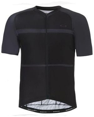 Oakley Short Sleeve Zip Up Cycling T-Shirt 434144 02E - Black