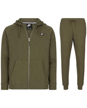 olive green nike hoodie and sweatpants set