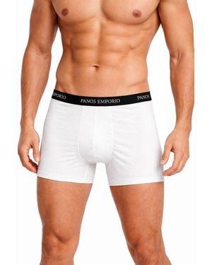 Panos Emporio Two Pack Of Lyocell Boxer - White