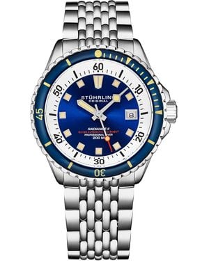 Stuhrling Automatic Dive Stainless Steel Watch - Blue